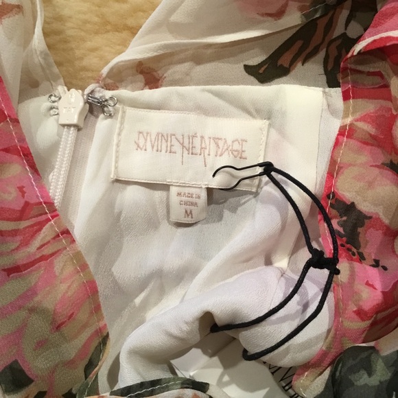 Divine Heritage floral Cottagecore style midi dress - Picture 9 of 14